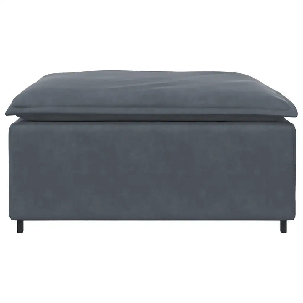 Modulo Poggiapiedi Divano Modulare Grigio Scuro 100x100x48 cm CFW6693882