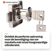 Sistema di chiusura per porta con cilindro - Antisfondamento - Rallentatore di chiusura - Per finestra - Installazione facile - 2 chiavi - Garanzia di qualità - Chiusura per porta