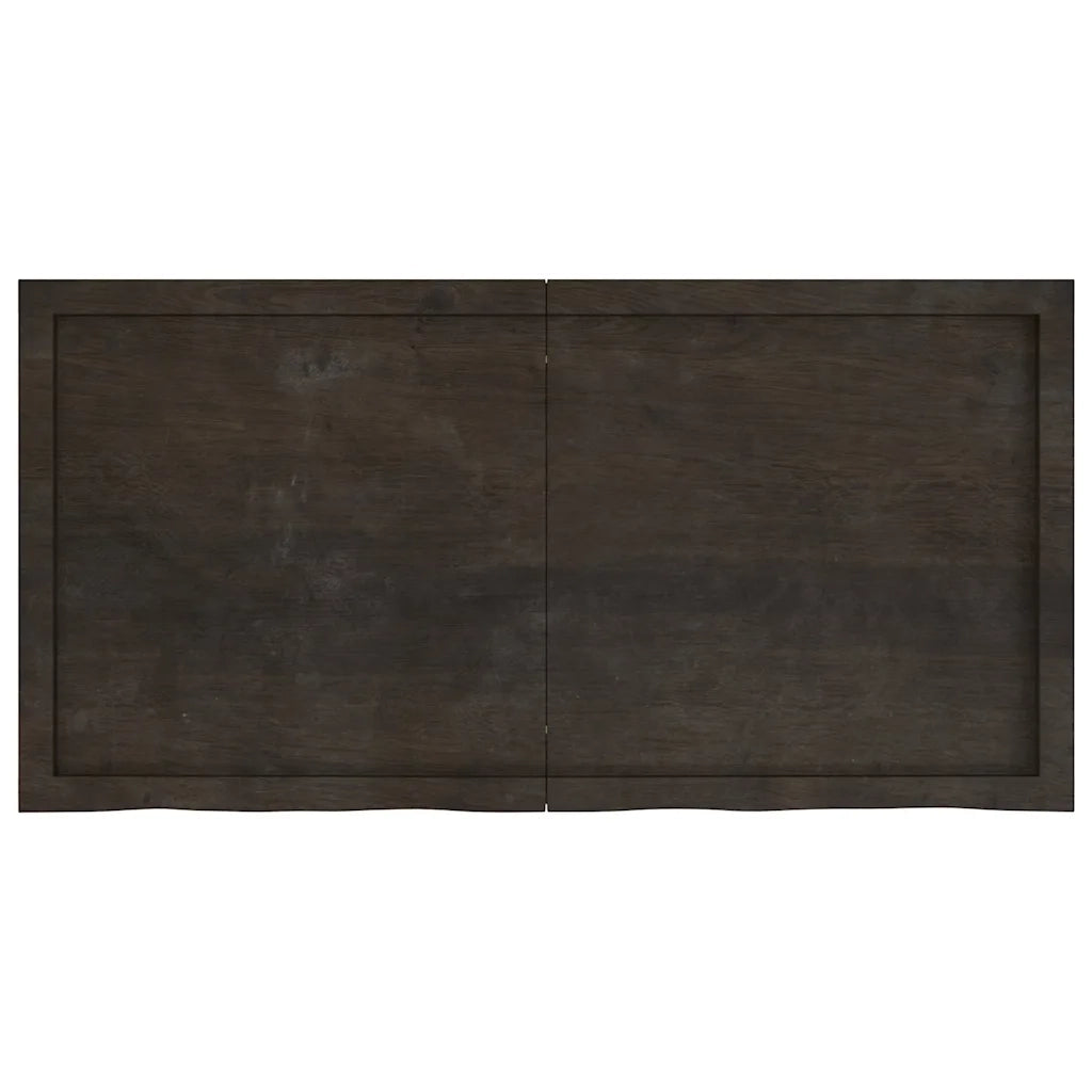 vidaXL Ripiano Marrone Scuro 120x60x(2-6) cm Massello Rovere Trattato