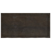 vidaXL Ripiano Marrone Scuro 120x60x(2-6) cm Massello Rovere Trattato