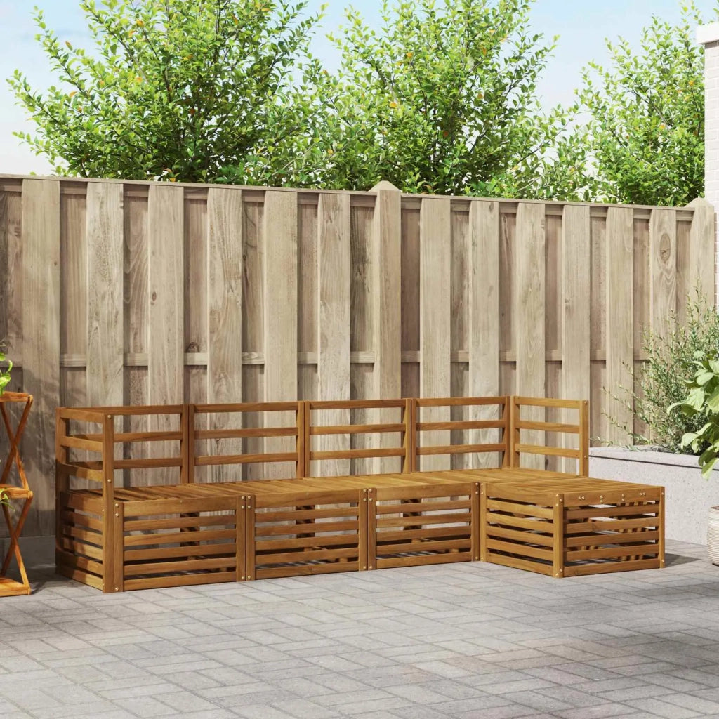 Set divani 5 pcs Naturale Legno di Acacia Massello 3374629