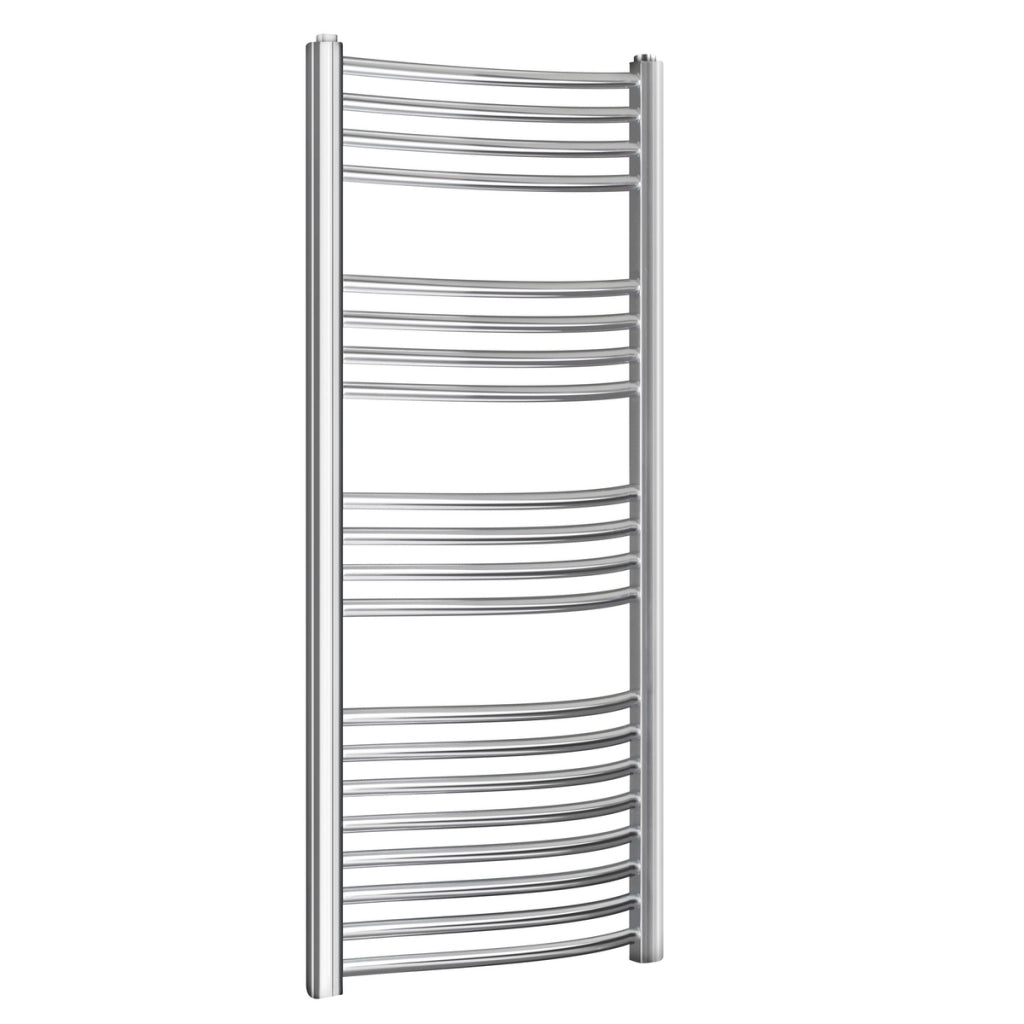 Termoarredo curvo cromato Kalura - H 800, Int. 450, L 500