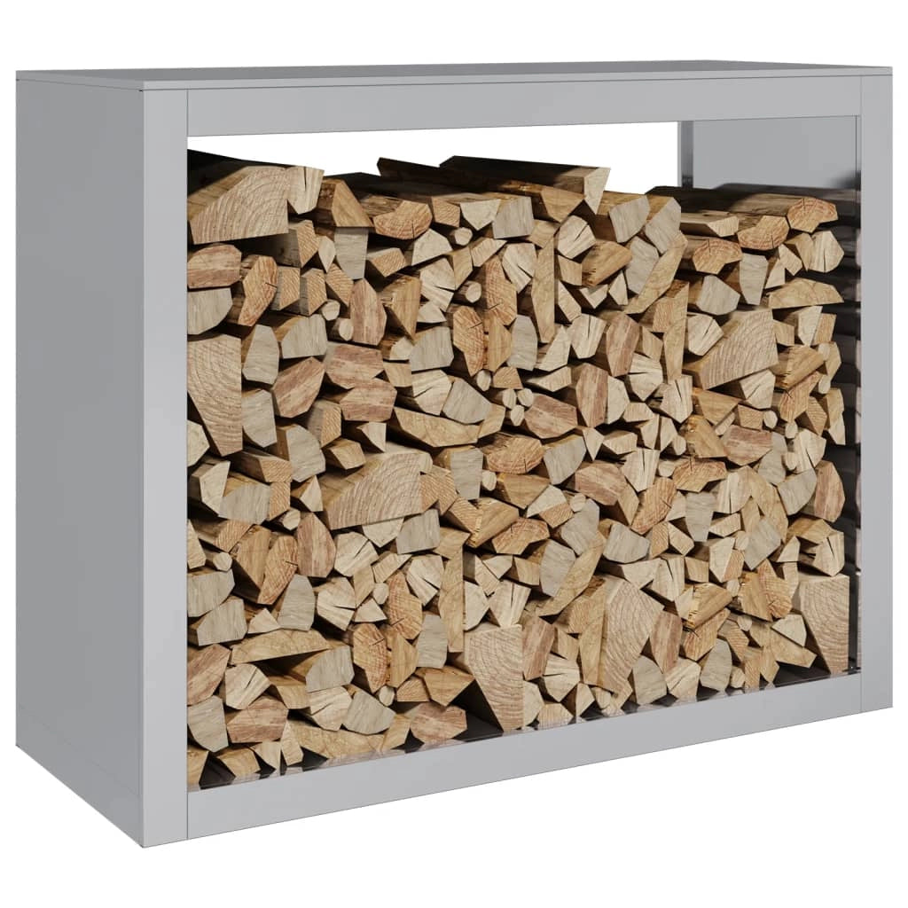 Portalegna 100 x 40 x 80 cm acciaio zincato grigio 02_0043703