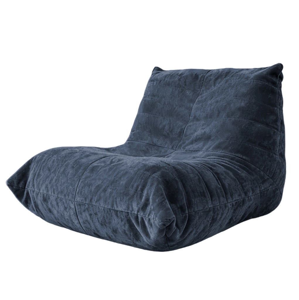 POLTRONA SACCO Ergonomica 49x40x29 cm Chenille Blu