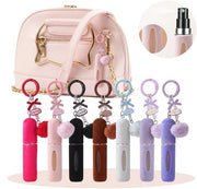 Set di 7 taschini in piuma, flaconi profumati vuoti, sospensioni per chiavi femminili, flaconcini profumati da 5 ml e cariche ricaricabili portatili.