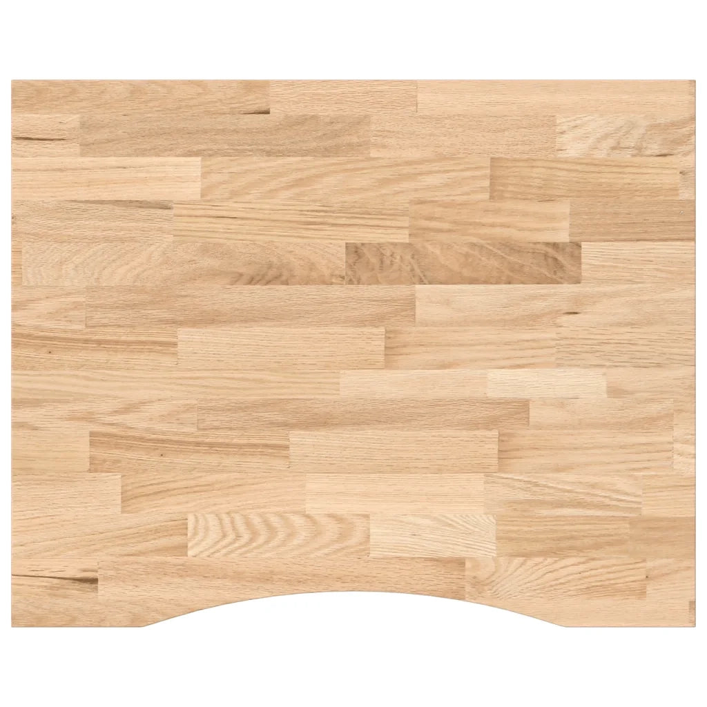 Piano Scrivania 100x80x2,5 cm Rovere Massello Non Trattato