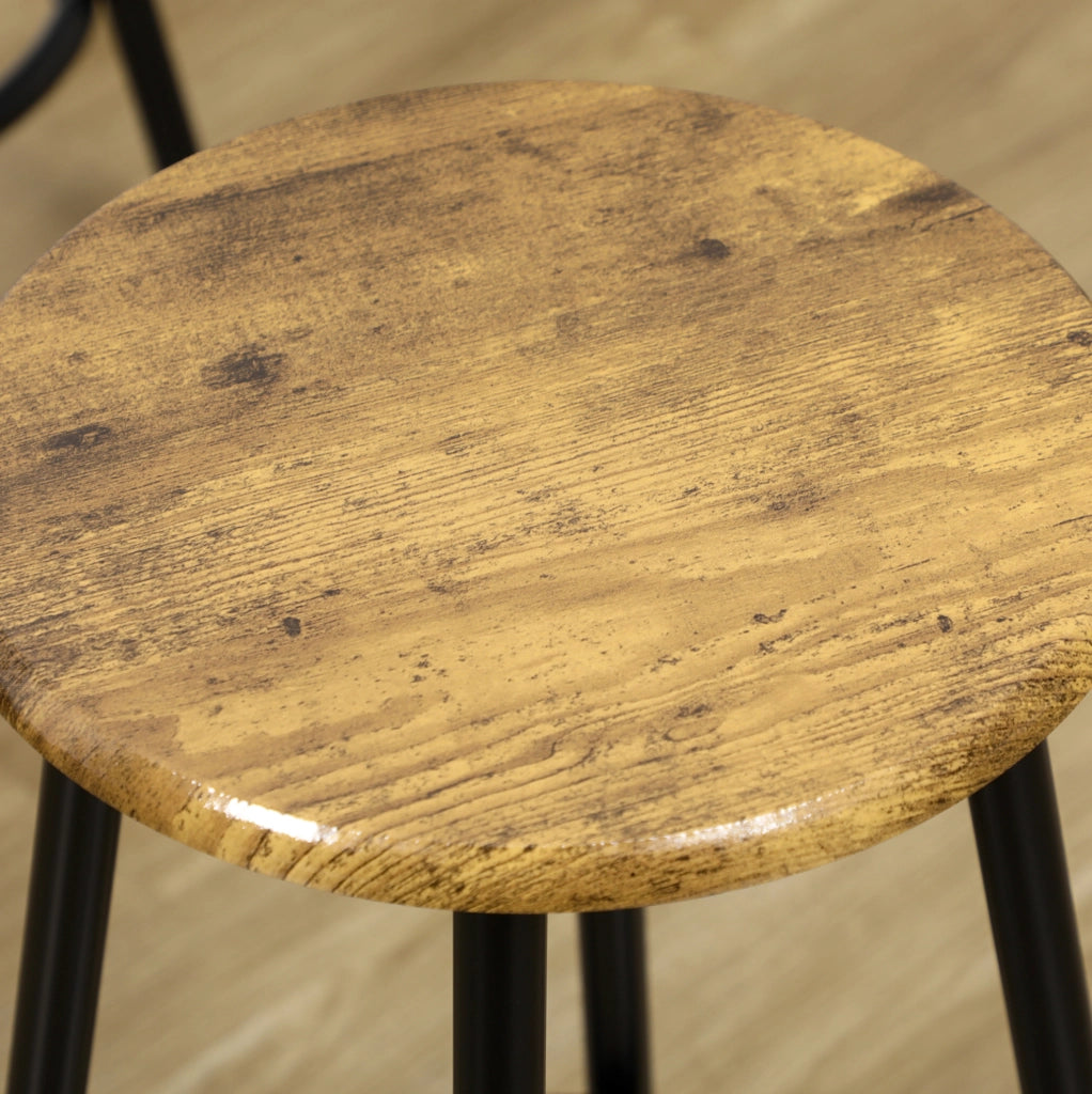 Set tavolo da bar 5 pezzi 110x50x89.5 cm salvaspazio in MDF marrone