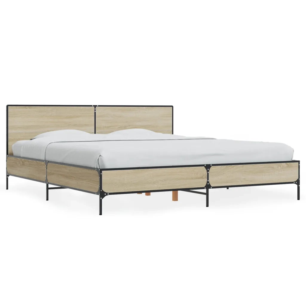Giroletto Rovere Sonoma 180x200 cm in Legno Multistrato Metallo 3280013