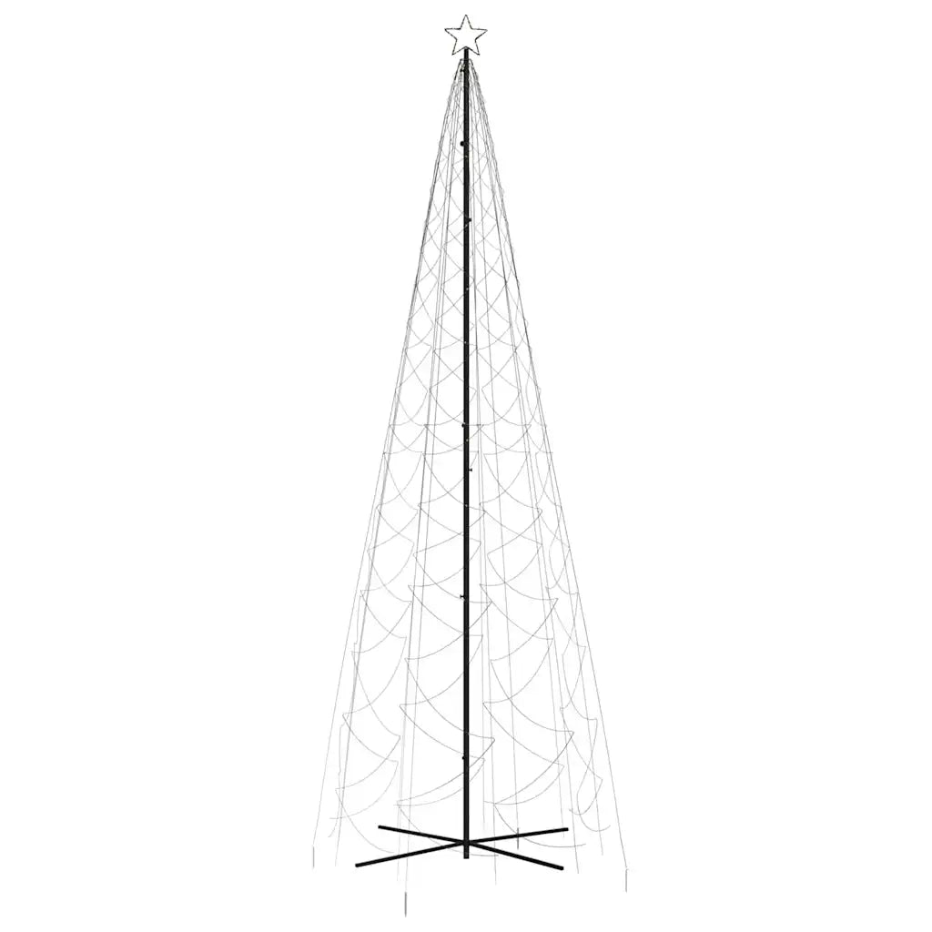 Albero di Natale a Cono-Decorazioni natalizie Bianco Caldo 1400 LED 160x500 cm