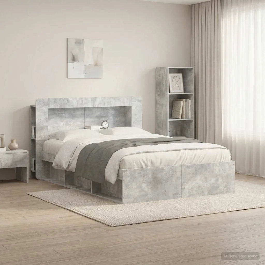 Testata del letto Grigio Cemento Legno ingegnerizzato