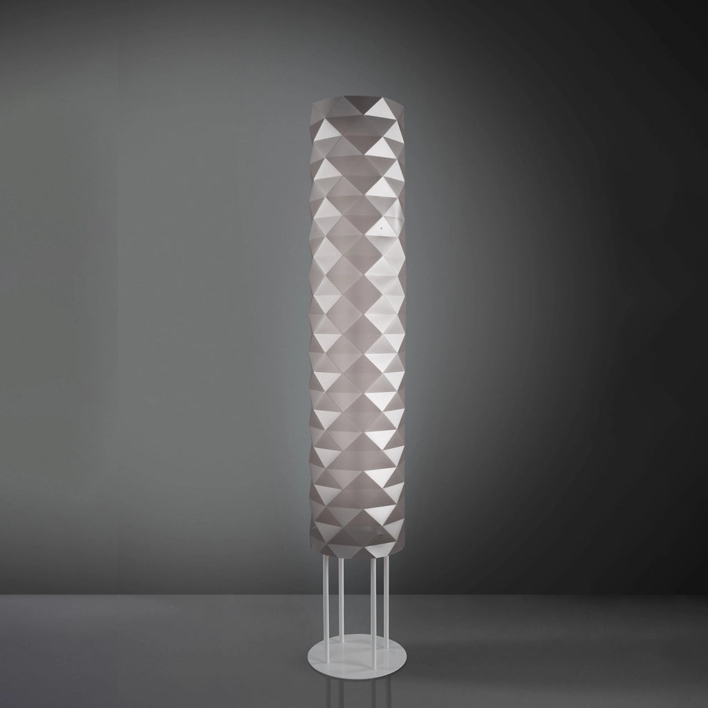 Piantana Moderna Prisma Polilux ® Argento E Metallo 3 Luci E27