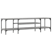 Mobile TV multimediale mensola per TV credenza per TV sala da pranzo soggiorno camera da letto Sonoma 161 x 35 x 45 cm legno ingegnerizzato e ferro grigio 02_0028425