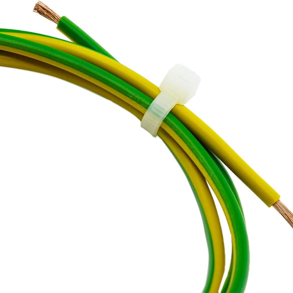 Raytech fascette per cablaggio in nylon autoestinguente confezione da 100 pezzi *** colore bianco, dimensioni 2,6 x 1...