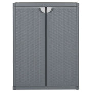 Armadio da Giardino Grigio 65x45x88 cm in Rattan PP 364062