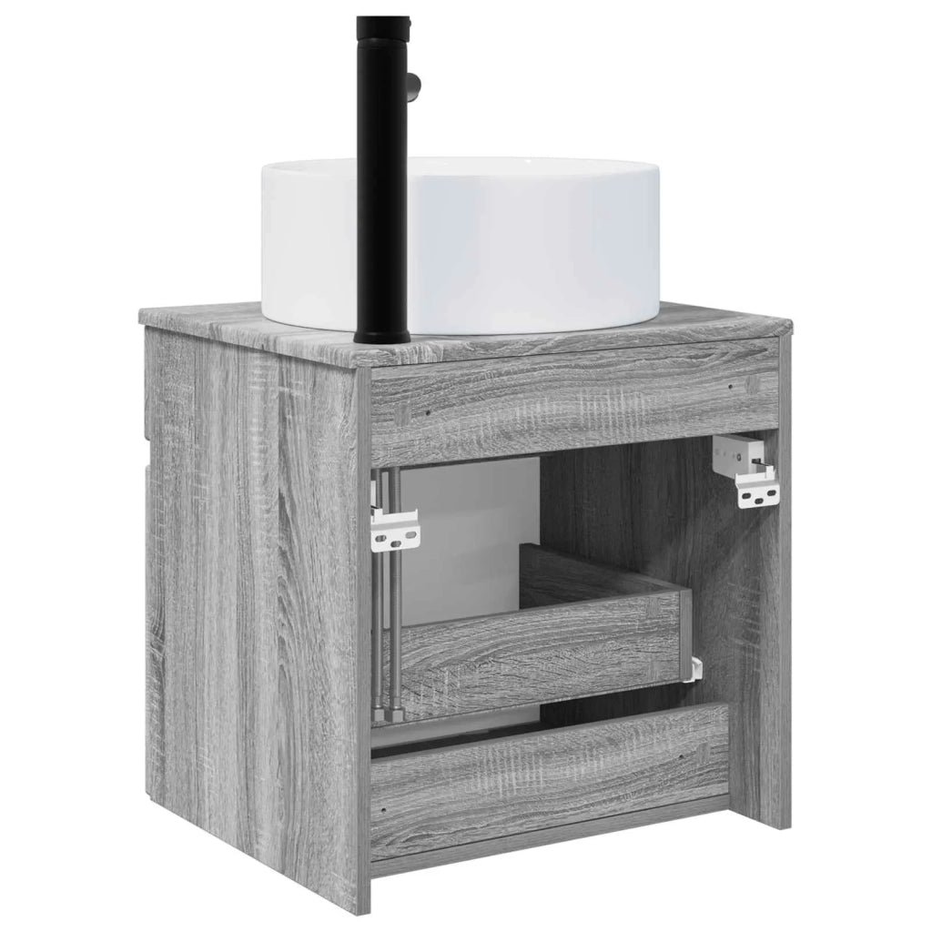 Mobile lavabo da parete Sonoma grigio 49 x 44,5 x 65,5 cm 890628