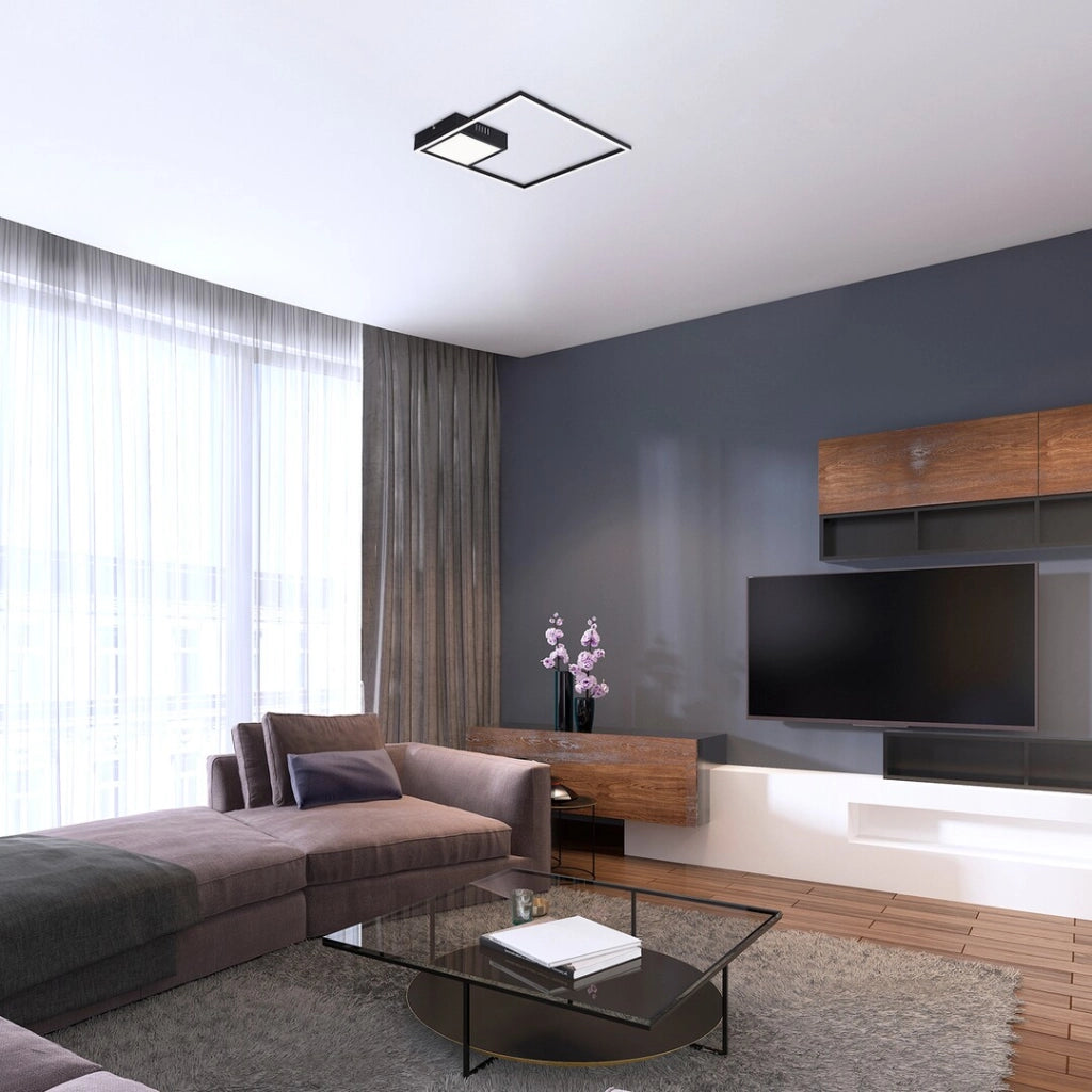 Plafoniera LED Rabalux Sirius 30W nero opaco 40cm 4000K