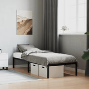Giroletto-Struttura Letto in Metallo Nero 75x190 cm 581174