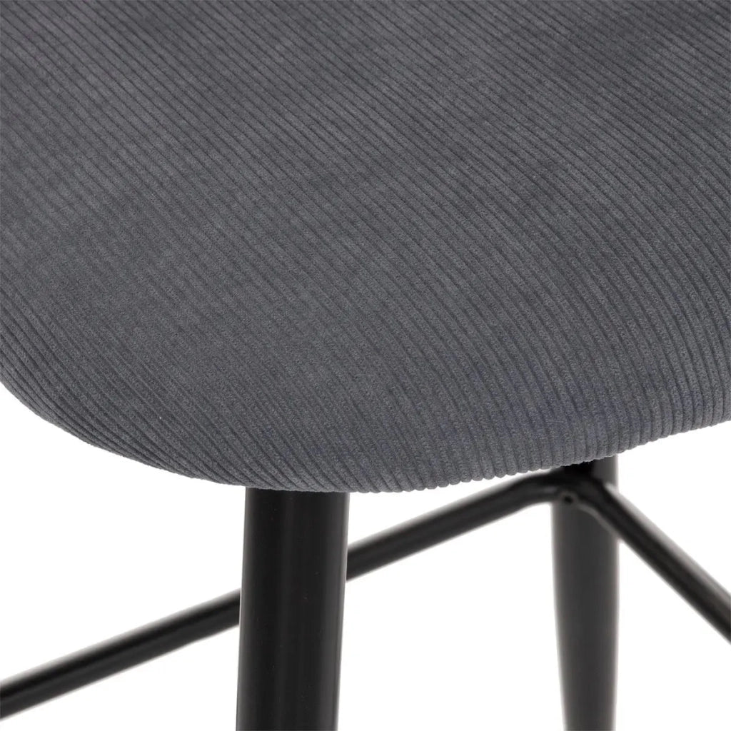 SGABELLO HEAVEN 48X56XH106CM GRIGIO IN VELLUTO