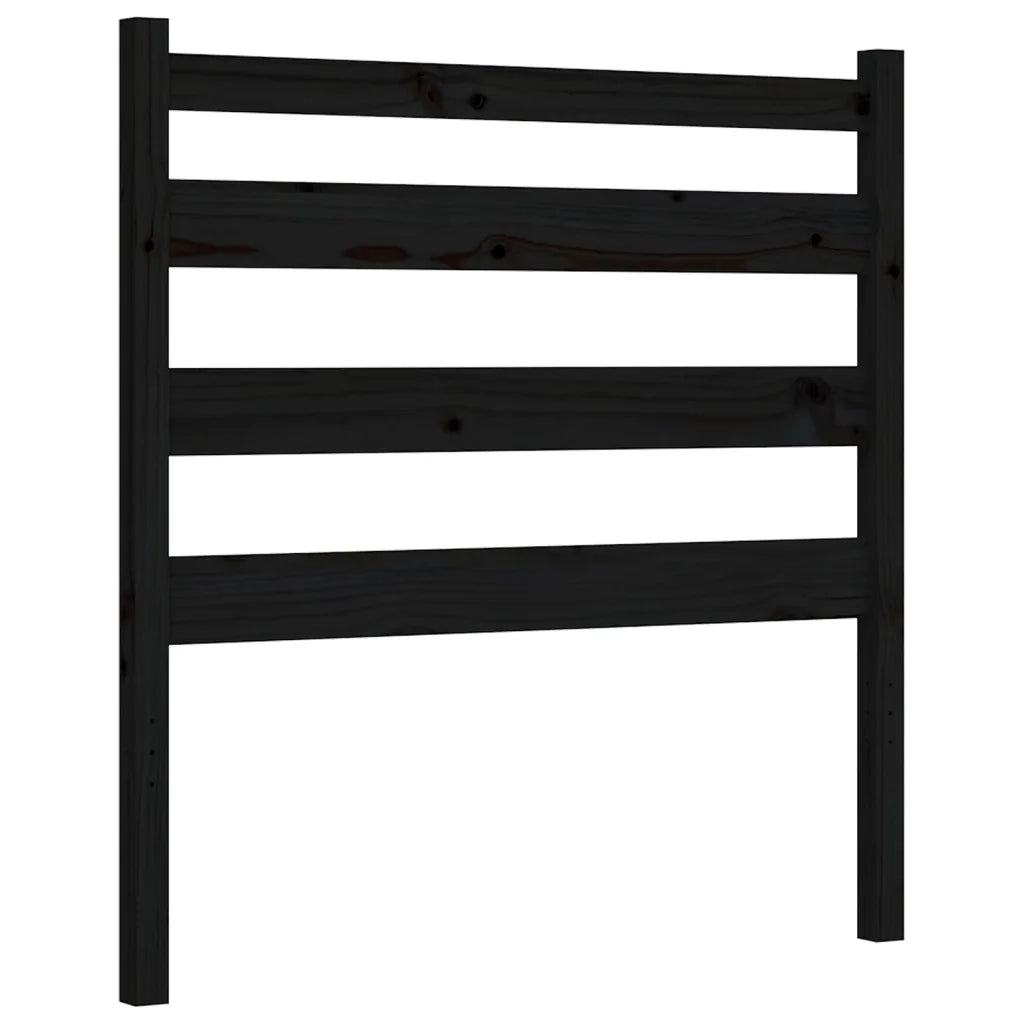 Giroletto con Testiera Nero Small Single in Legno Massello