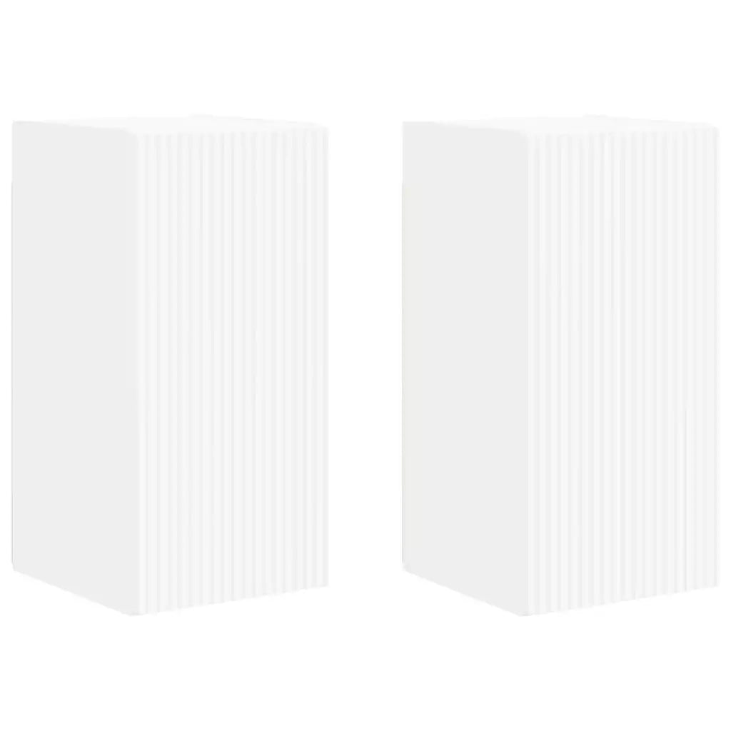 Mobile TV da parete 2 pcs Bianco 30 x 31 x 60 cm