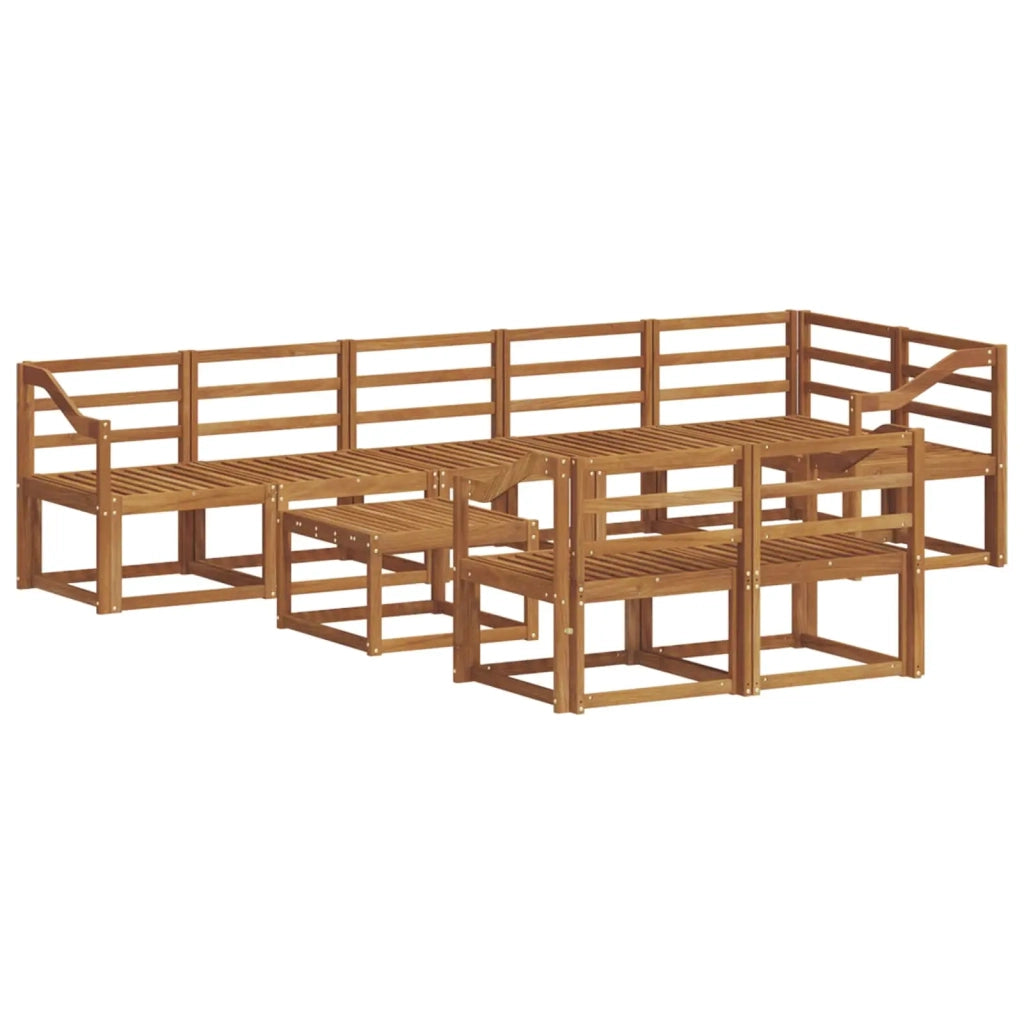 Set di divani da esterno 9 pcs Naturale