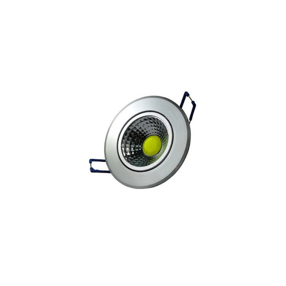 Trade Shop - Mini Faretto Cob A Led Da Incasso 3w Luce Fredda Caldo Con Alette Cartongesso -