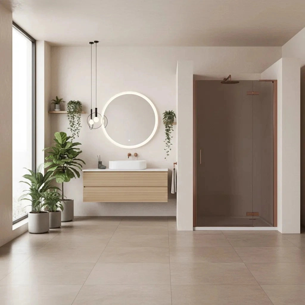 Porta Doccia Rea Hugo 90 Copper Brush
