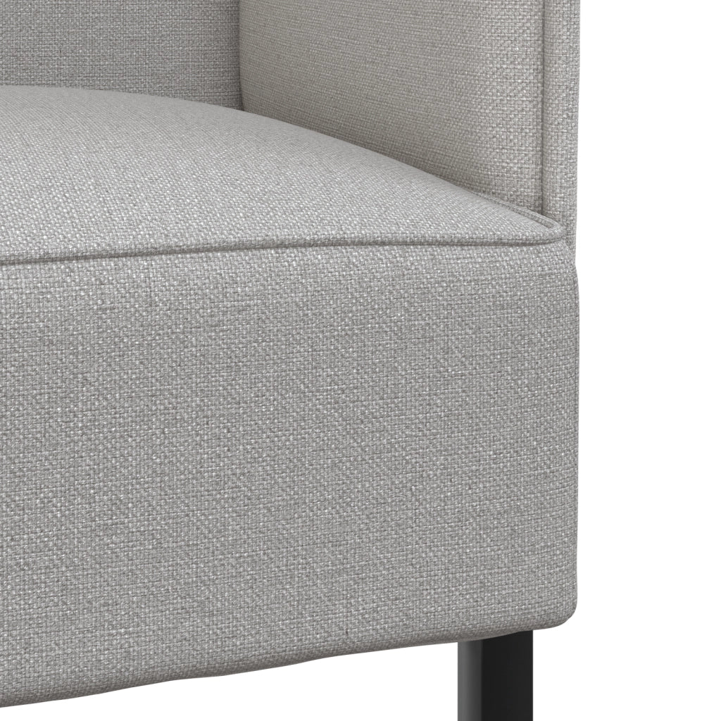 Divano Alto Grigio Chiaro 109x56x121 cm Tessuto