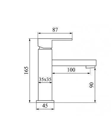 Rubinetto Da Bagno Calani Low Siena Black