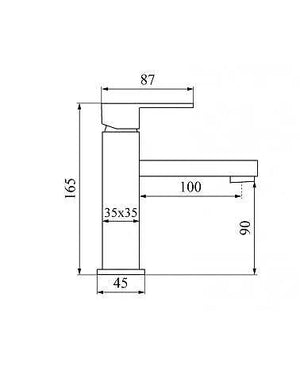 Rubinetto Da Bagno Calani Low Siena Black