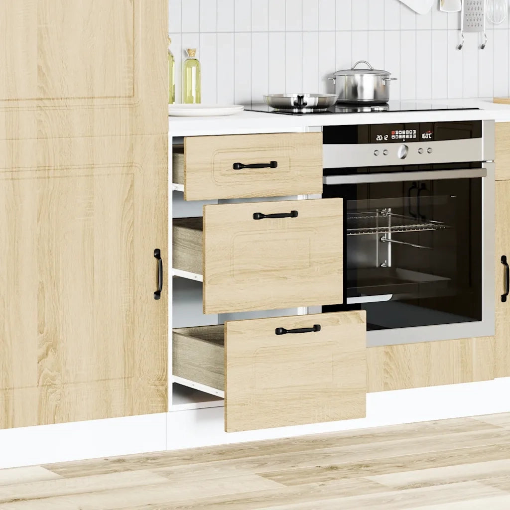 Base da Cucina Kalmar Rovere Sonoma in Legno Multistrato 854243