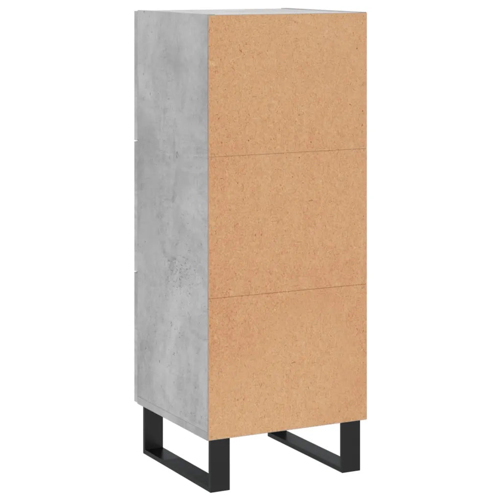 Credenza-Buffet-Armadio da cucina Grigio Cemento 34,5x34x90 cm in Legno Multistrato 145563
