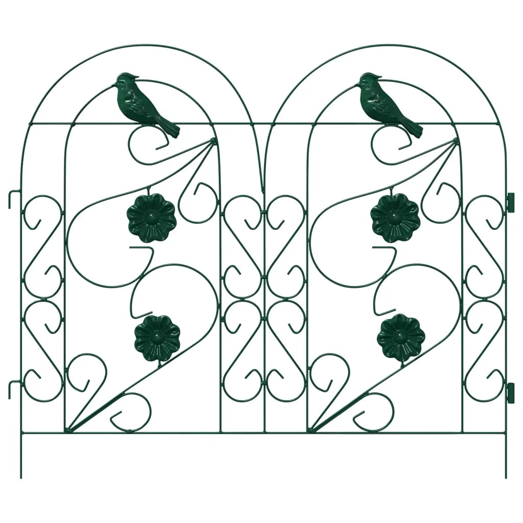 Recinzione per Giardino 5 pz Verde Acciaio CFW3960184