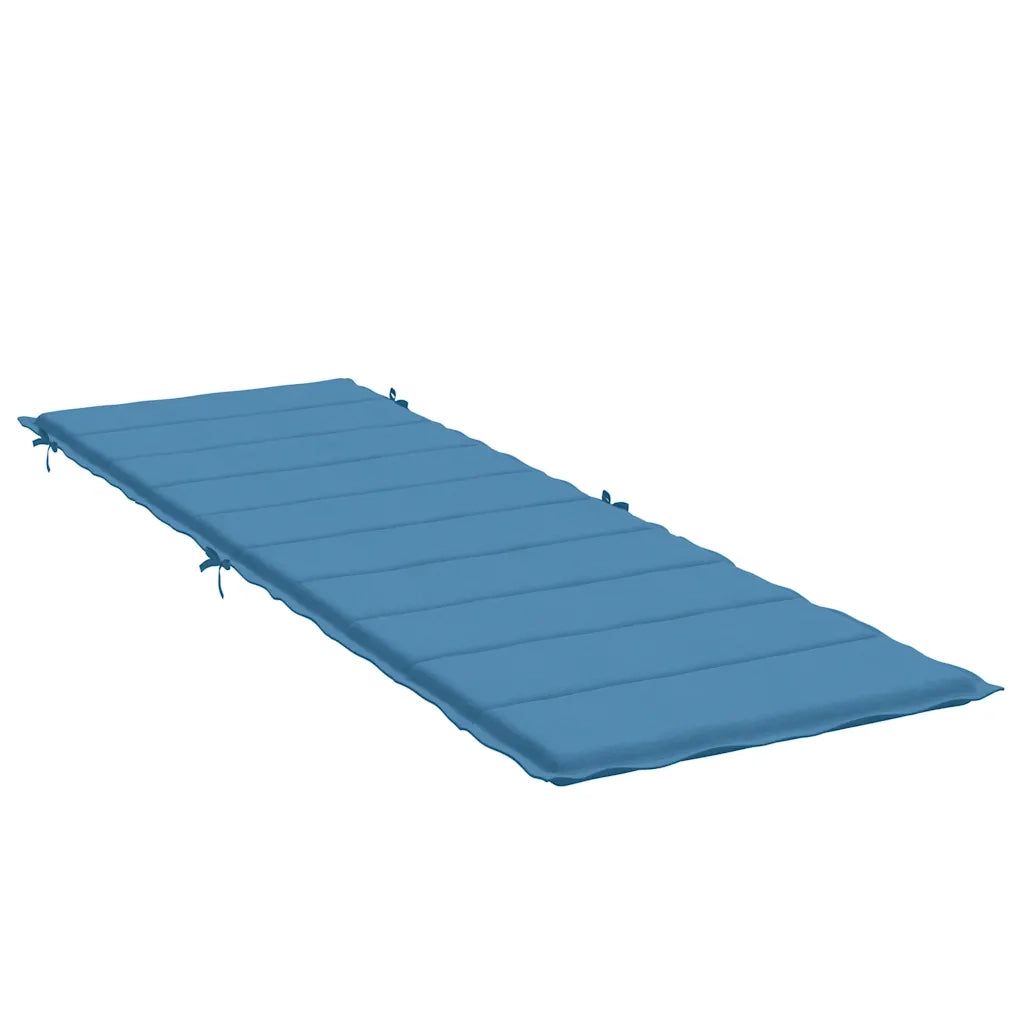 Cuscino per Lettino Prendisole Blu Mélange 186x58x4cm Tessuto 4002480