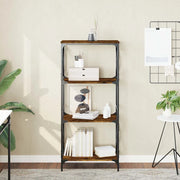 Libreria a 4 Ripiani Rovere Fumo 59x35x132 cm Legno Multistrato 837619