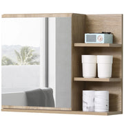 Specchiera Bagno con Anta e Ripiani ¨C zephmum ¨C Legno 60x18x50 cm
