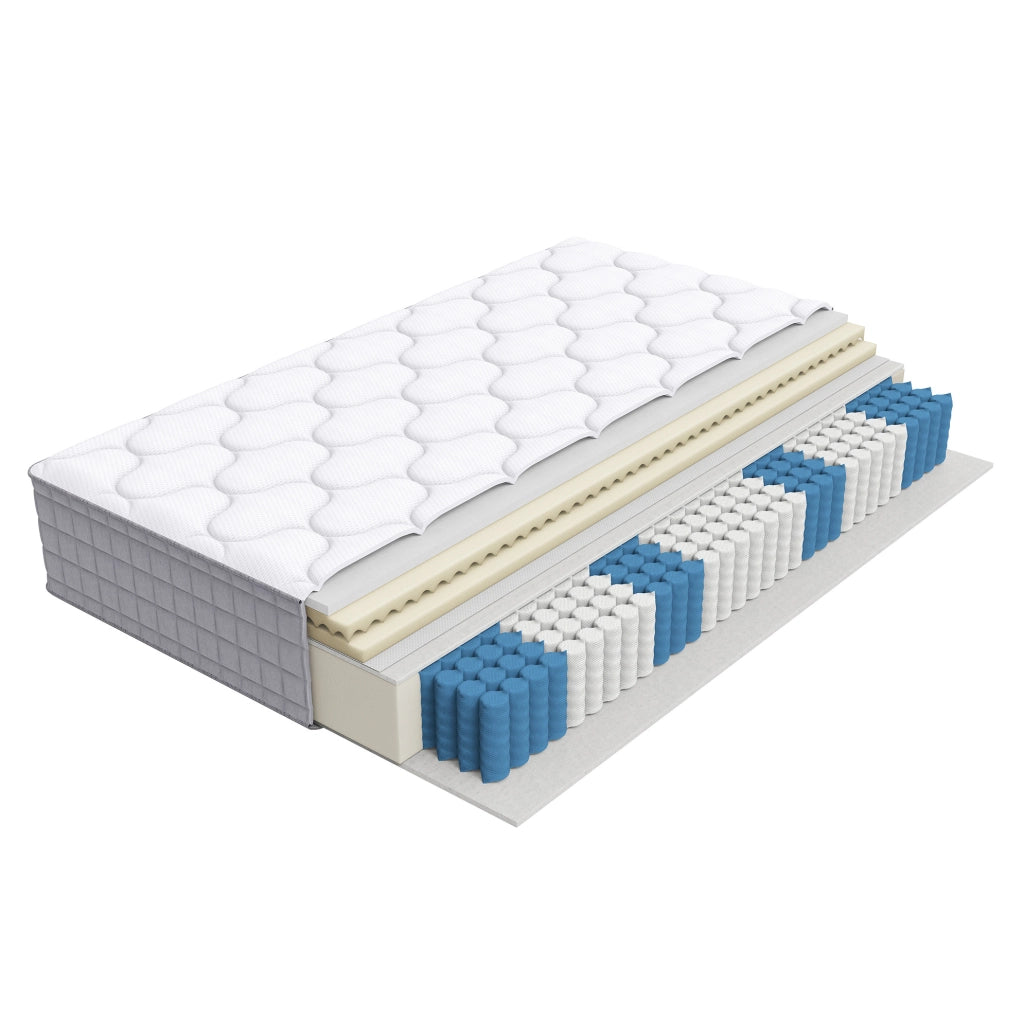 Materasso a molle insacchettate 140x200 cm; 25 cm; 7 zone; H3; bianco