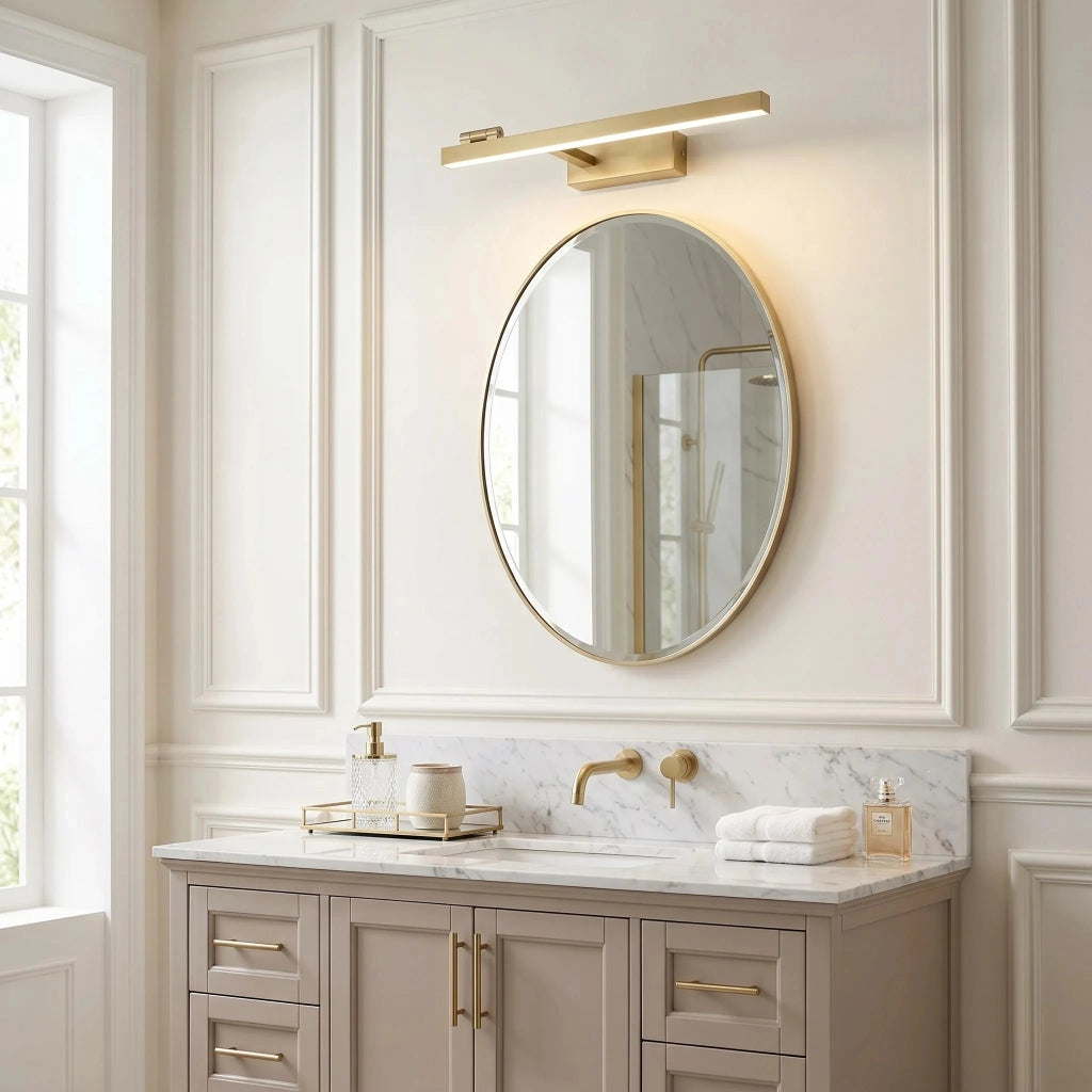 Applique Da Bagno Led Swe031-1w 40cm Brush Gold