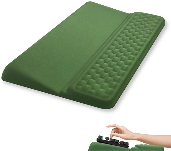 Sostegno da scrivania 2-in-1 Ergonomico - Sostegno tastiera Mouse - Sottopiede antiscivolo in PU - Rivestimento a schiuma di espansione - 43 cm - Accessorio da ufficio stress relieving