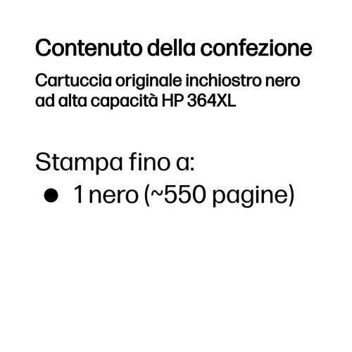 HP Cartuccia originale inchiostro nero ad alta capacità 364XL