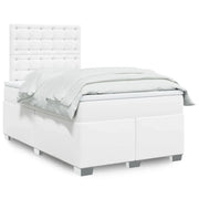 Giroletto a Molle con Materasso Bianco 120x190 cm in Similpelle