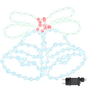 Campana di Natale con 144 LED-Luci di Natale Multicolore 56 x 46 cm PVC