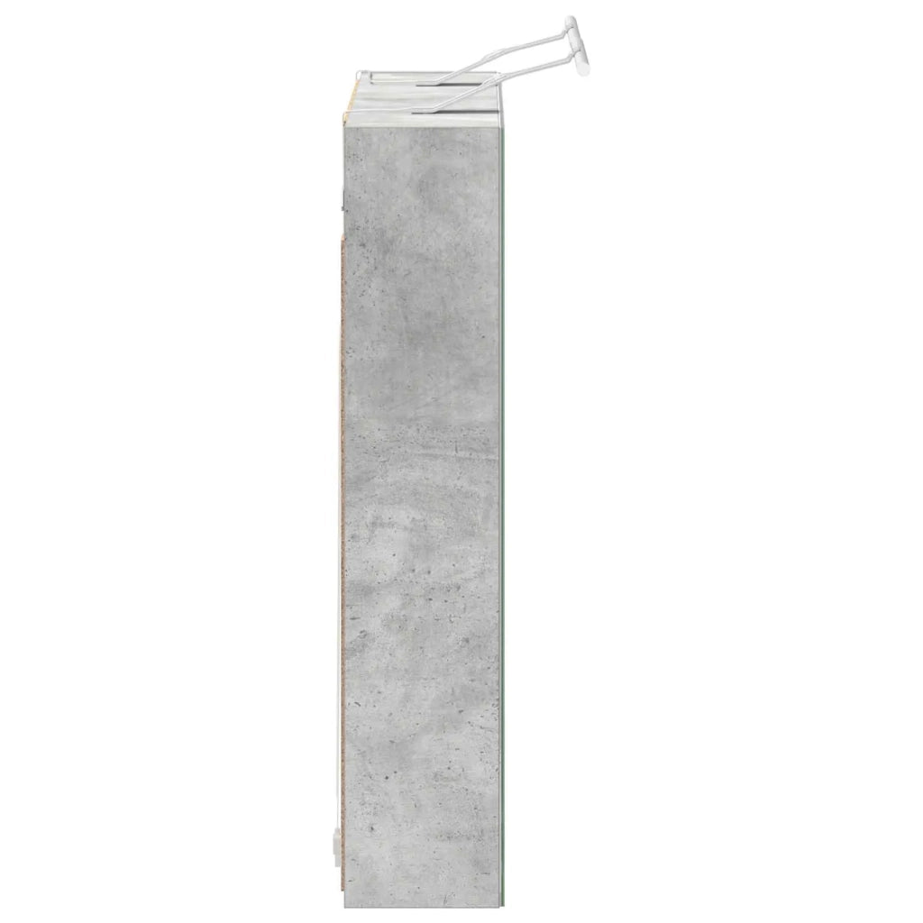 Mobiletto per specchio da bagno con lo scaffale Grigio cemento 889114