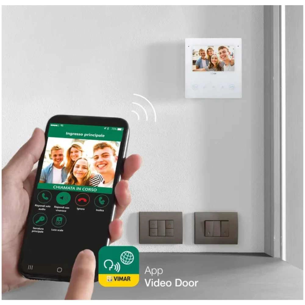 Videocitofono vimar 40515 colori vivavoce tab 5s up parete sistema due fili plus