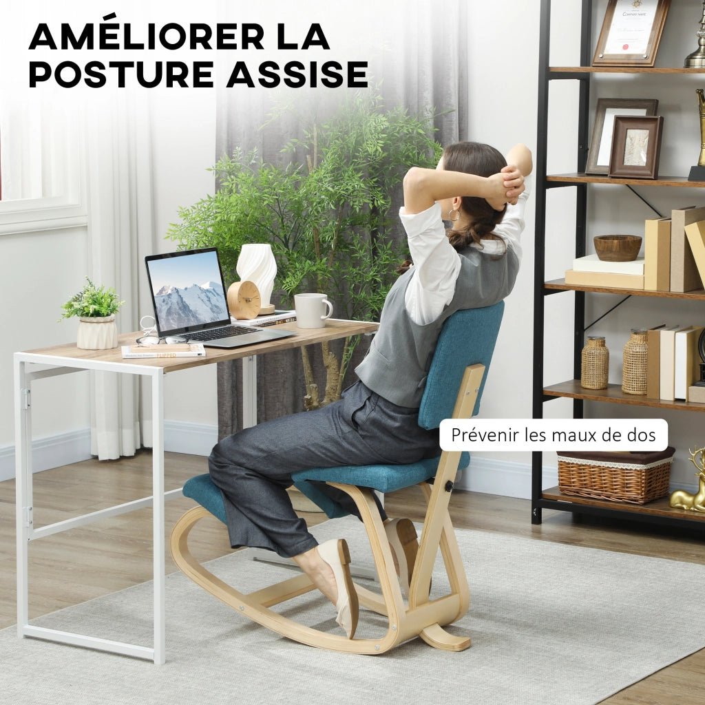 Sedia ergonomica a ginocchia con schienale ¨C zephmum ¨C 51x84x93cm blu scuro