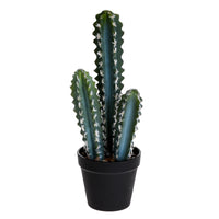 Set 2 Piante Artificiali Cactus Echinopsi con Vasi H 37 cm