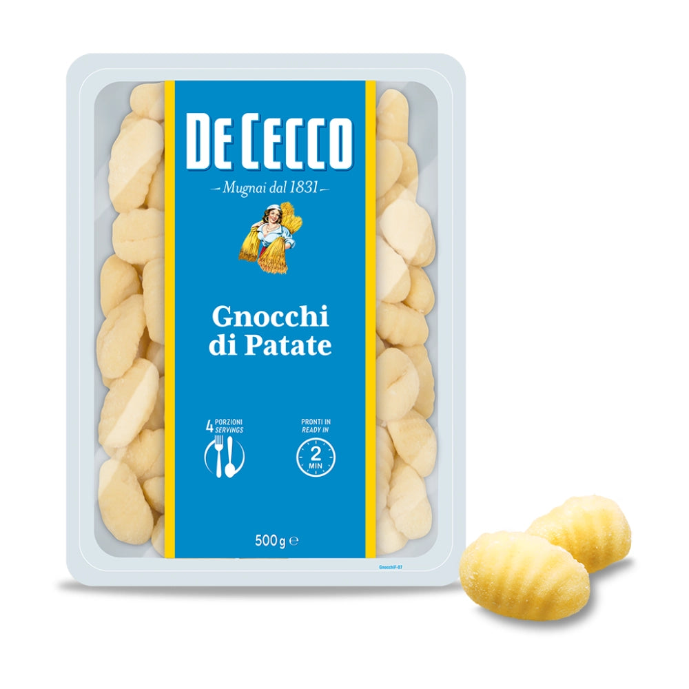 De cecco gnocchi di patate fresche pasta 3 confezioni da 500 grammi