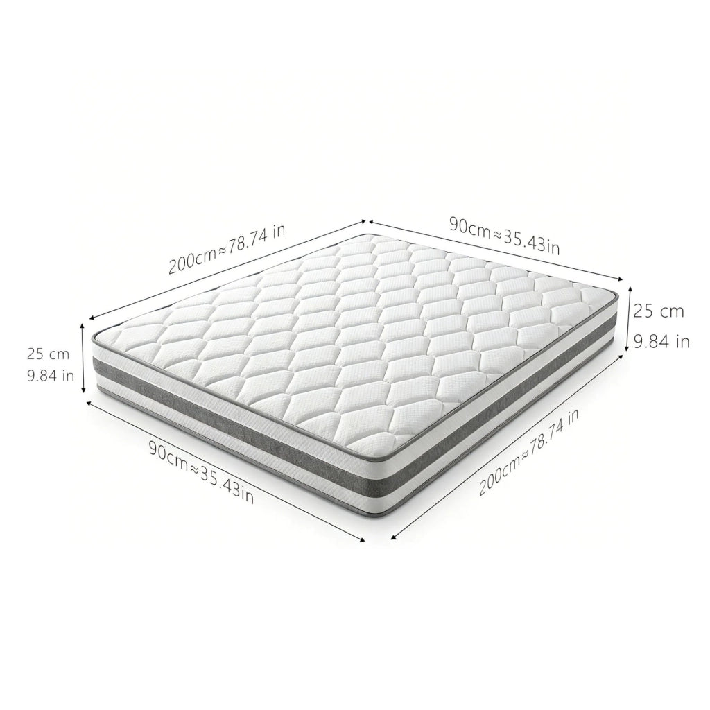 Materasso a molle insacchettate e schiuma, altezza 25 cm