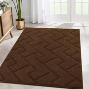 Tapijtloper, 80 x 120 cm, lavabile, antiscivolo, panno di protezione, tappeto per ingresso, soggiorno, corridoio, ufficio, camera da letto, cucina, marrone