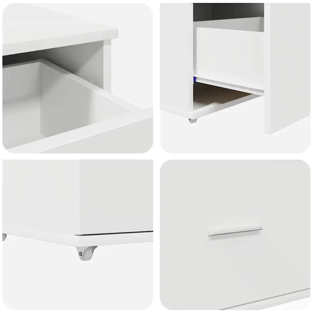 vidaXL Scrivania Bianco 131.5 x 50 x 106.5 cm Legno multistrato